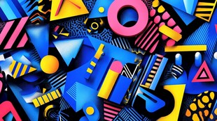 缤纷几何抽象图案艺术