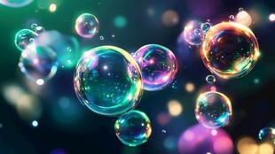 梦幻炫彩泡泡背景图