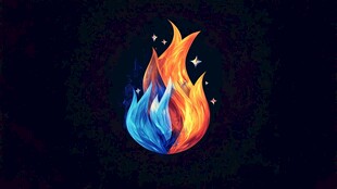 梦幻双色火焰图标设计