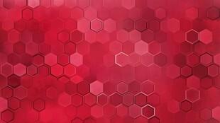 红色六边形渐变几何背景