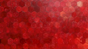 红色六边形渐变纹理背景