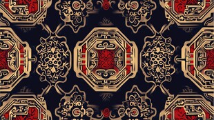 中式传统复古几何花纹图案