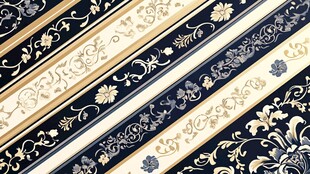 复古花纹条纹装饰图案