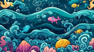 梦幻海底世界插画