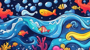 梦幻海底世界插画