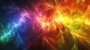 炫彩梦幻分形艺术背景图