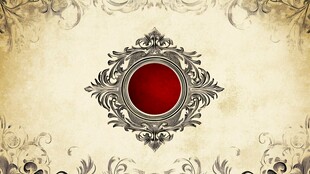 复古华丽装饰红色圆形框