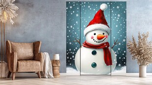 可爱雪人装饰画扮靓空间