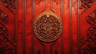 中式红门 精美传统门饰