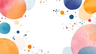 多彩水彩圆点背景图案