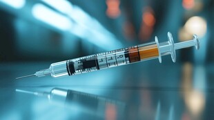 医用注射器特写