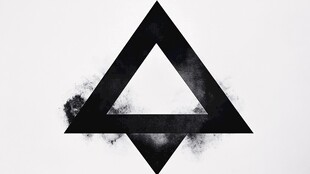 黑白三角烟雾艺术图形