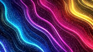 炫彩流动光波背景图