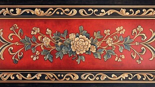 古典花卉纹装饰图案