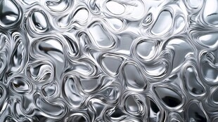 银色液态波纹抽象纹理