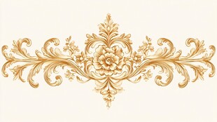 金色欧式古典花纹装饰图案