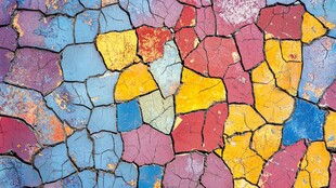 彩色碎瓷拼接墙面纹理