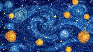 梦幻星空旋涡绘画艺术