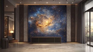 星空主题客厅墙面装饰