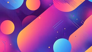 梦幻渐变几何抽象背景图