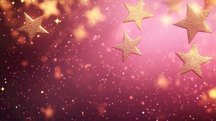 梦幻金星星光浪漫背景