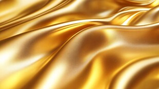金色丝绸质感流动画面