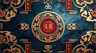 中式古典华丽纹饰图案