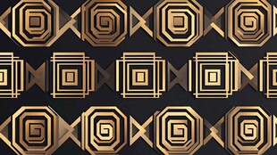 黑金几何图案无缝背景