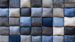 多彩牛仔布拼接纹理图案