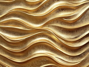 金色波浪纹理艺术背景