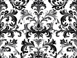 黑白欧式古典花纹图案
