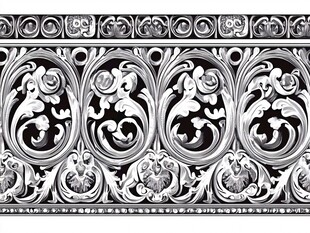 古典黑白花纹装饰图案