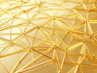 金色几何线条3D纹理图案