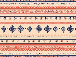 民族风几何图案装饰条纹