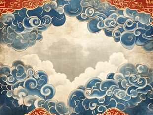 古典云纹中式背景图案