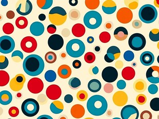 多彩圆圈图案背景纹理