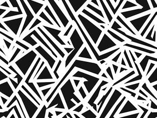 黑白几何抽象无缝图案