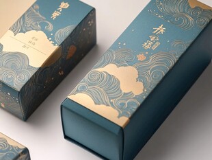 中式典雅云纹礼品包装盒