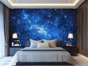 梦幻星空卧室墙面装饰
