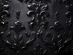 黑色雕花装饰纹理背景