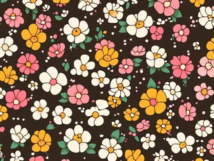 复古风多彩花卉图案背景
