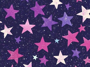 梦幻多彩星星图案背景