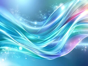 梦幻蓝色流动光影背景