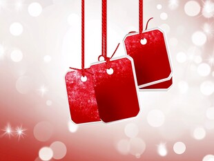 红色吊牌装饰 梦幻背景