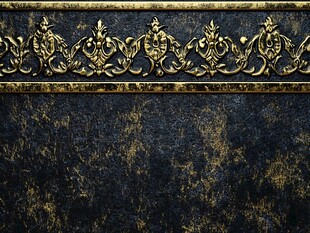 古典金色花纹深色背景图