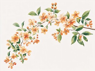春日繁花枝头绽放