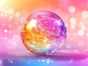 梦幻炫彩透明球体