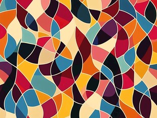 多彩几何抽象图案背景