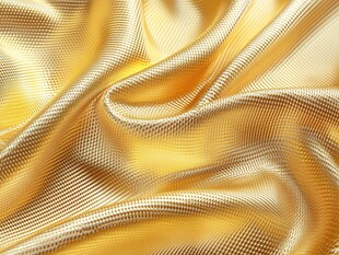 金色波纹丝绸质感面料