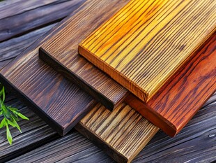 多样实木板材展示